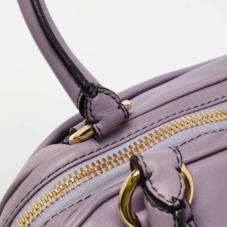 Pre Owned Valentino Purple Leather Bow Satchel