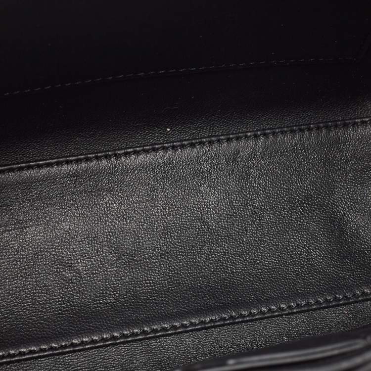 Pre Owned Valentino Black Leather Small One Stud Top Handle Bag
