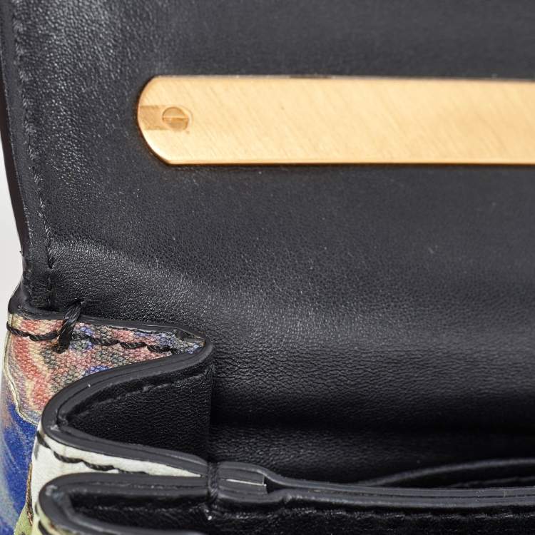 Pre Owned Valentino Multicolor Canvas and Leather Camubutterfly Va Va Voom Shoulder Bag