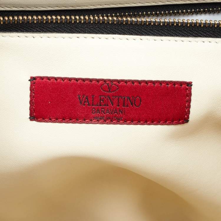 Pre Owned Valenitino Multicolor Floral Print Leather Mime Top Handle Bag