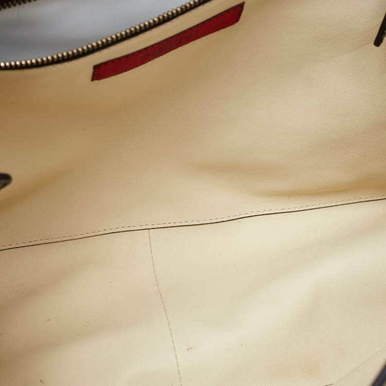 Pre Owned Valenitino Multicolor Floral Print Leather Mime Top Handle Bag