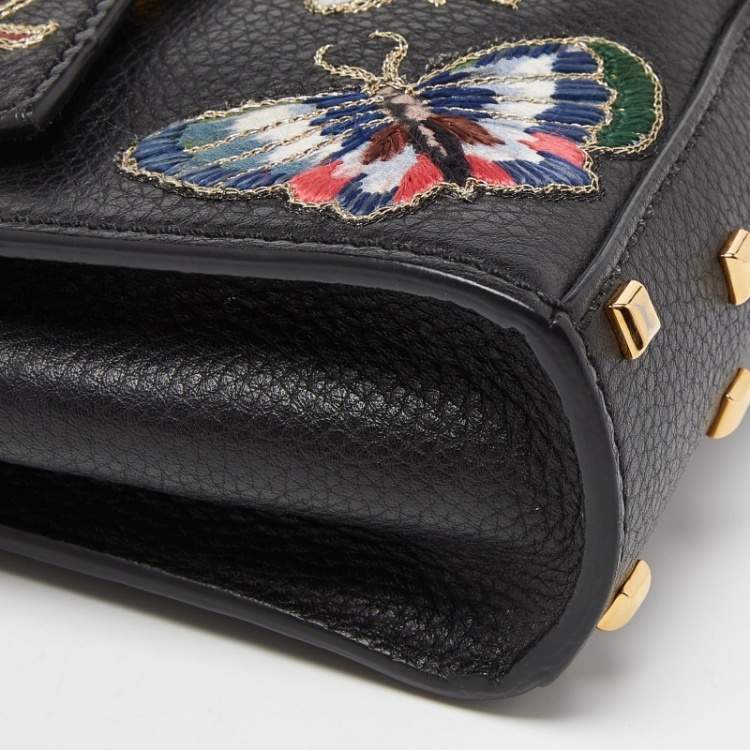 Pre Owned Valentino Black Leather My Rockstud Crossbody Bag