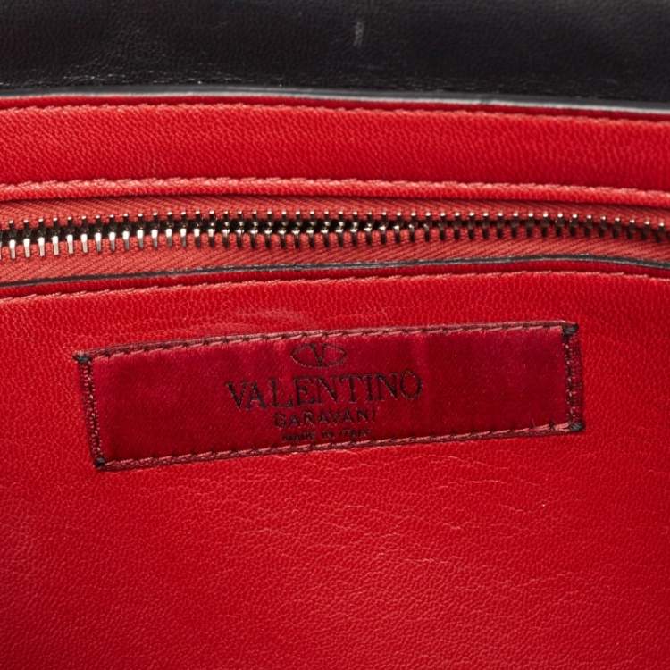 Pre Owned Valentino Silver Quilted Leather Large Rockstud Spike Top Handle Bag
