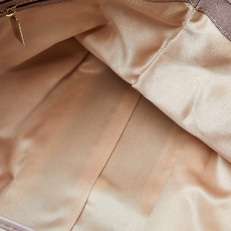 Pre Owned Valentino Multicolor Flower Applique Satin and Leather Tote 