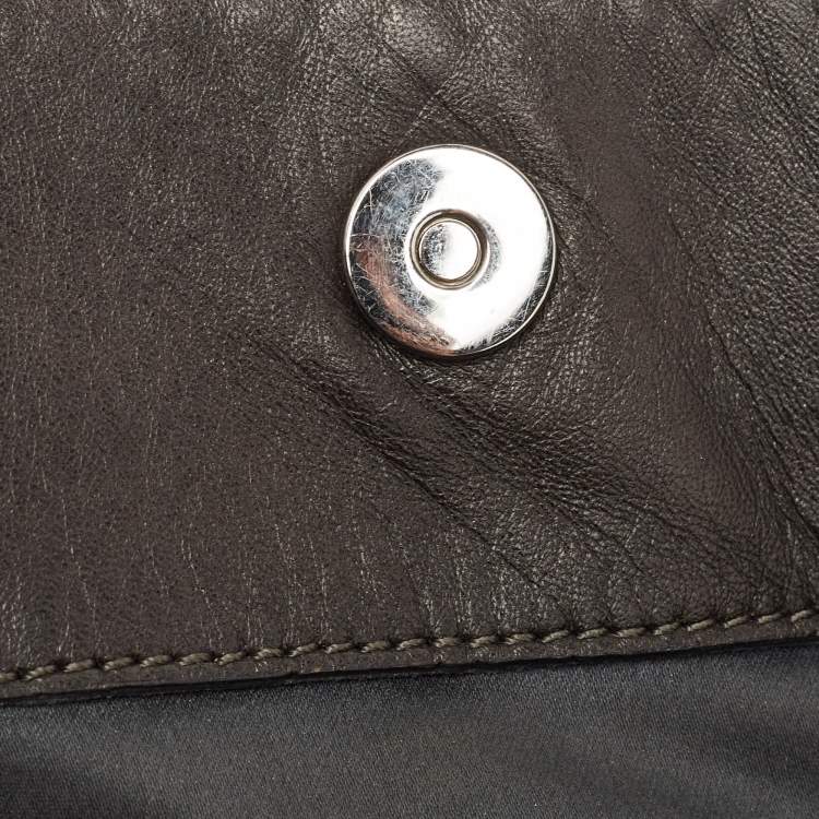 Pre Owned Valentino Metallic Leather Beaded Embellished Tote