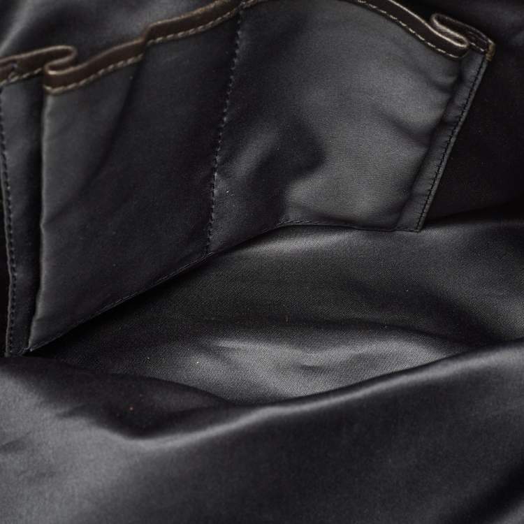 Pre Owned Valentino Metallic Leather Beaded Embellished Tote