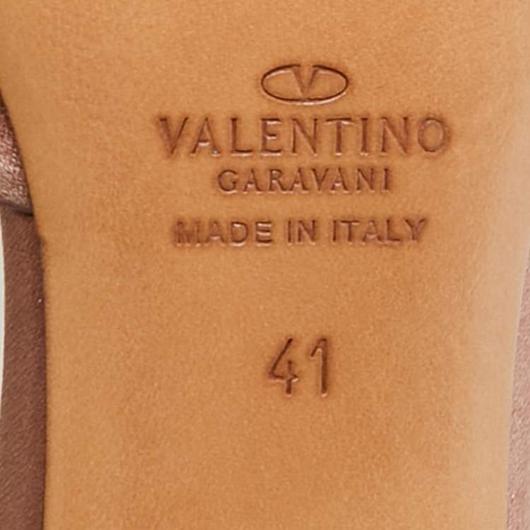 Pre Owned Valentino Light Pink Satin Bow Peep Toe Pumps Size 41