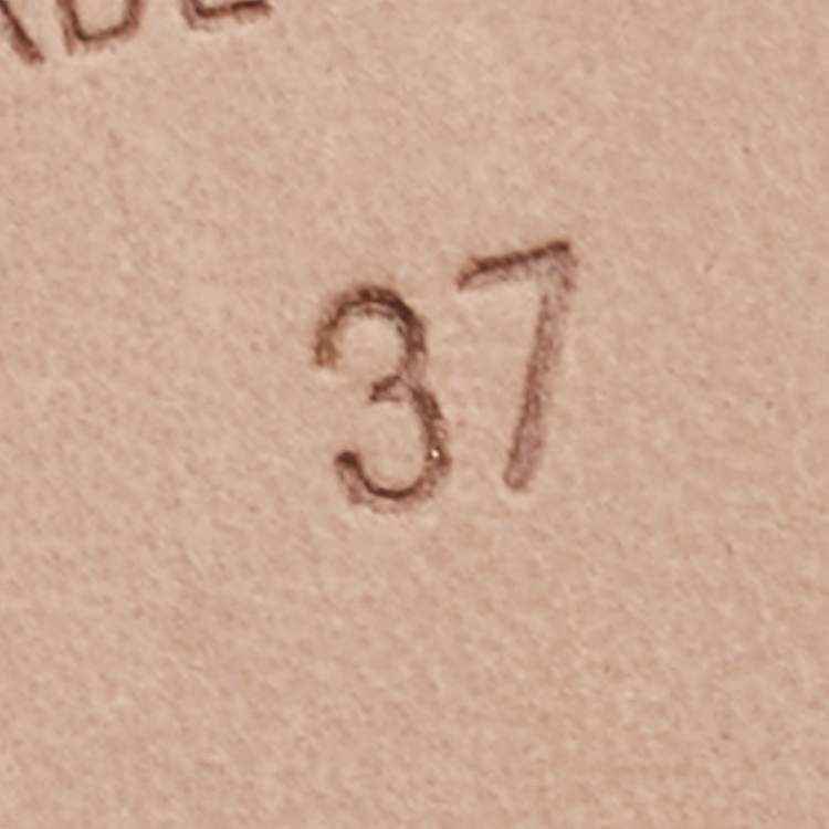 Pre Owned Valentino Rose Gold/Pink Leather Rockstud Ballet Flats Size 37