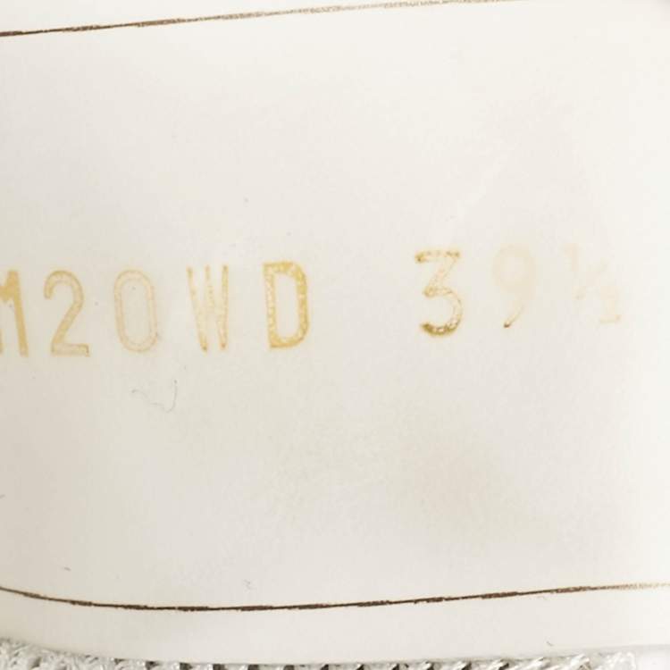Pre Owned Valentino White Leather Bianco Backnet Low Top Sneakers Size 39.5