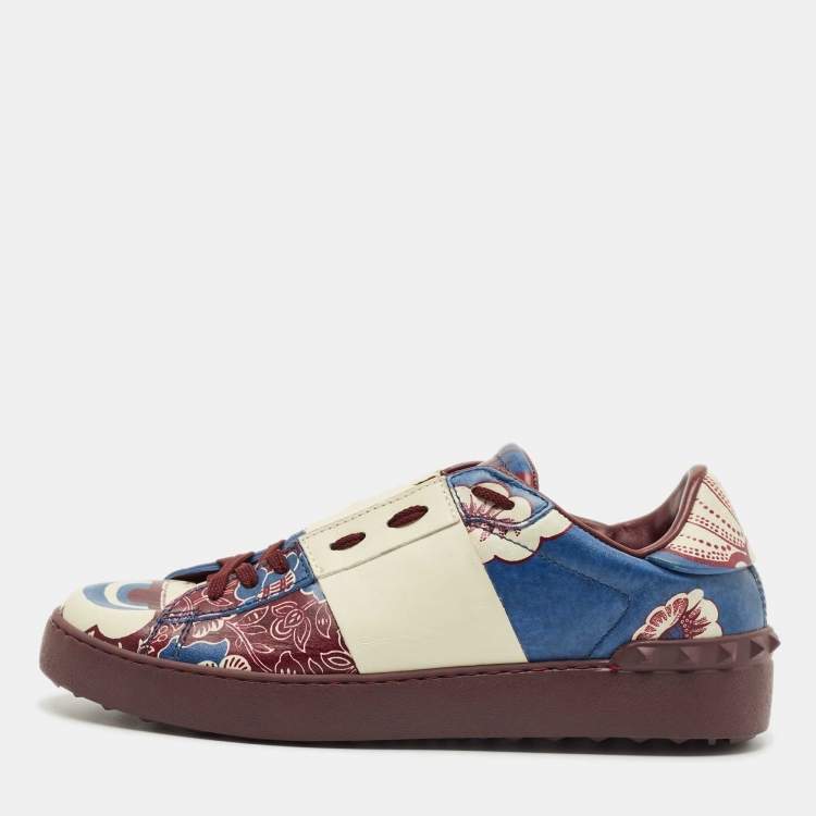 Pre Owned Valentino Multicolor Leather VL7N Lace Up Sneakers Size 40
