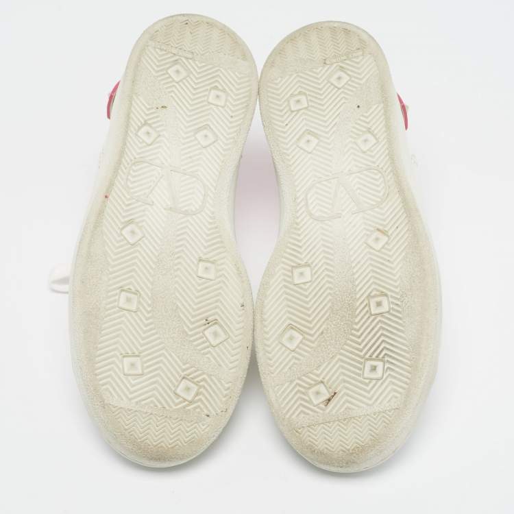 Pre Owned Valentino White Leather VLogo Low Top Sneakers Size 38