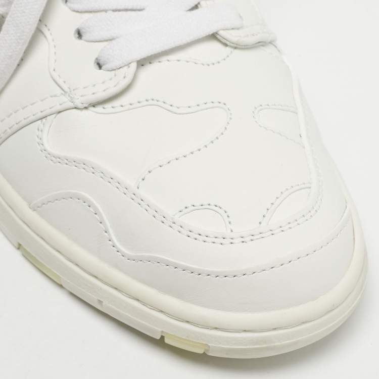 Pre Owned Valentino White Leather Atelier High Top Sneakers Size 40