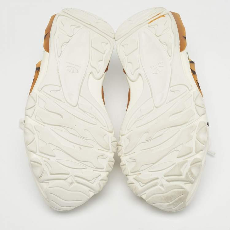 Pre Owned Valentino White Leather VLTN Bounce Sneakers Size 36