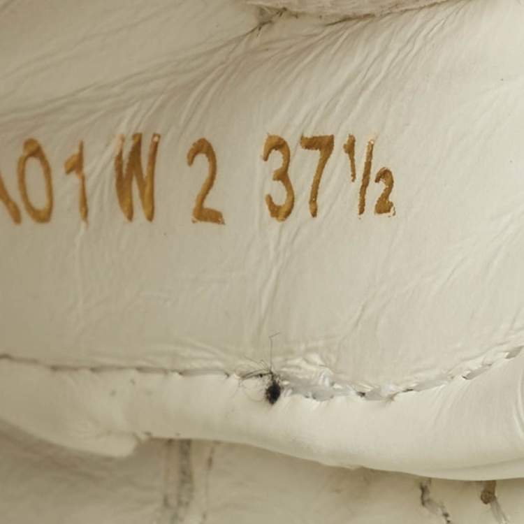 Pre Owned Valentino White Leather Untitled Low Top Sneakers Size 37.5