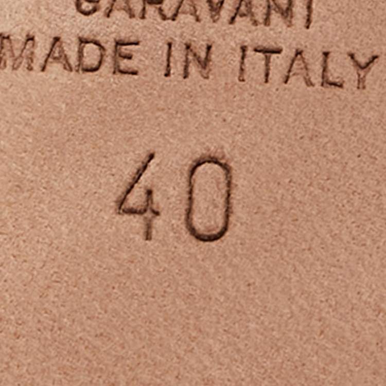 Pre Owned Valentino Black Satin VLogo Slingback Platform Pumps Size 40