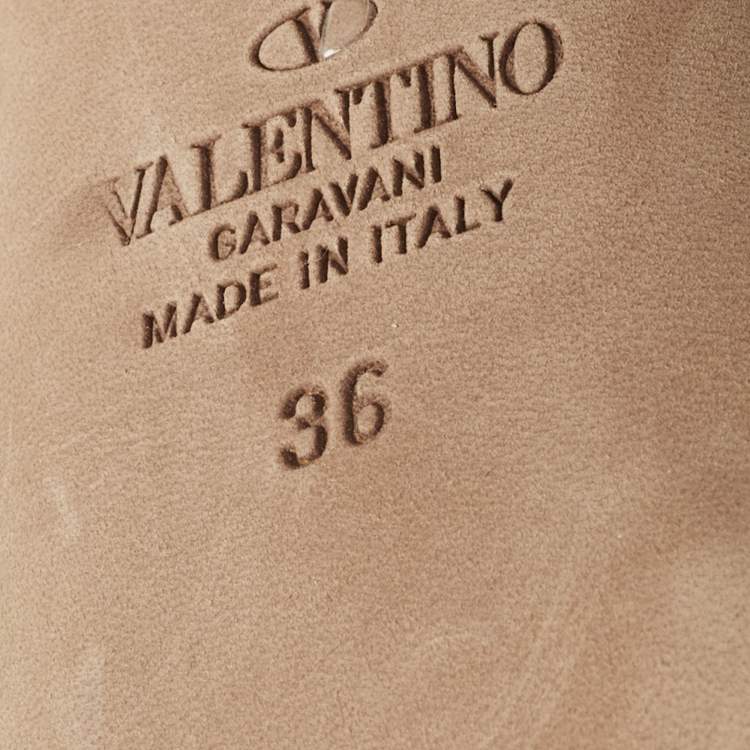 Pre Owned Valentino Tan-Go Size 36 Yellow Patent Leather Platform Sandals