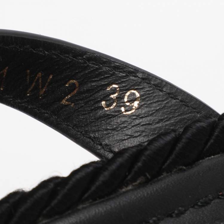 Pre Owned Valentino Roman Stud Size 39 Black Suede Wedge Platform Espadrille Sandals