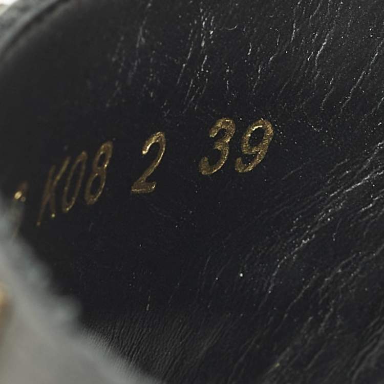 Pre Owned Valentino Rockstud Torchon Black Leather Platform Wedge Sandals 39