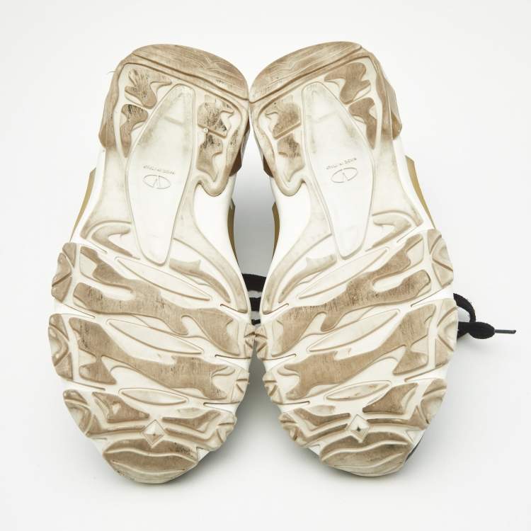 Pre Owned Valentino Bounce Size 35.5 Multicolor Leather and Suede Low Top Sneakers