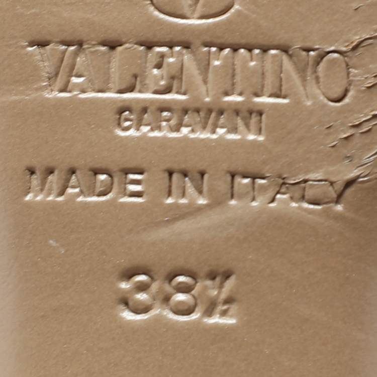 Pre Owned Valentino Bow Size 38.5 Red Patent Leather Mules