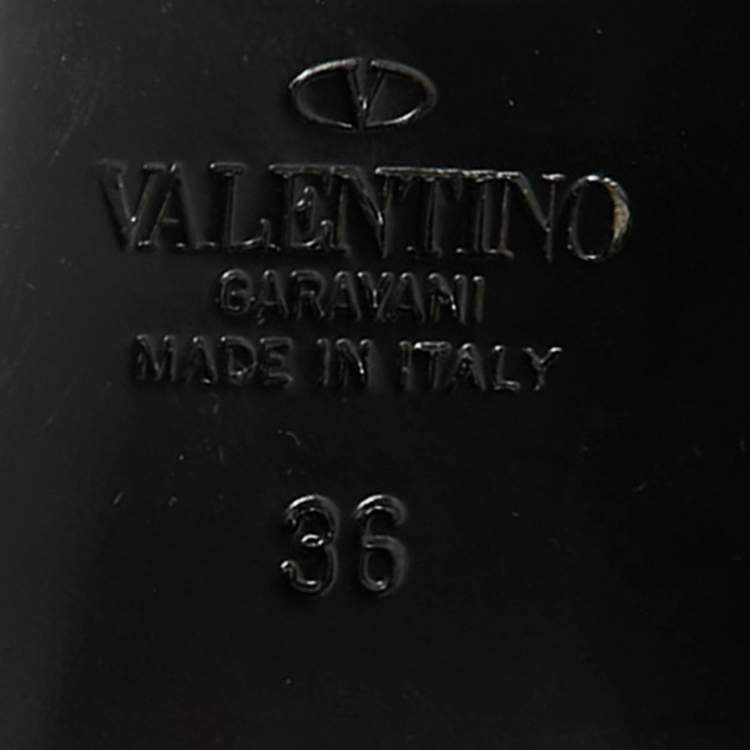 Pre Owned Valentino Size 36 Black Leather Slingback Pumps