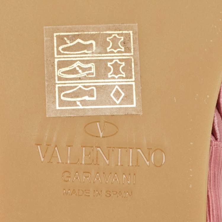 مملوكة مسبقًا Valentino Rockstud Size 36 Purple Leather Wedge Sandals