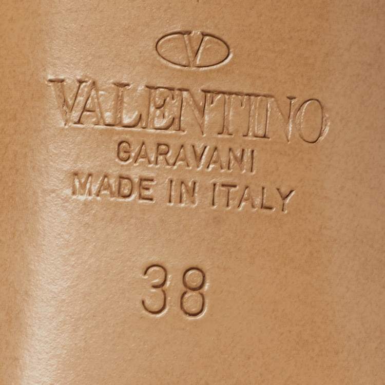 Pre Owned Valentino VLogo Size 38 White/Transparent Leather and PVC Slingback Pumps