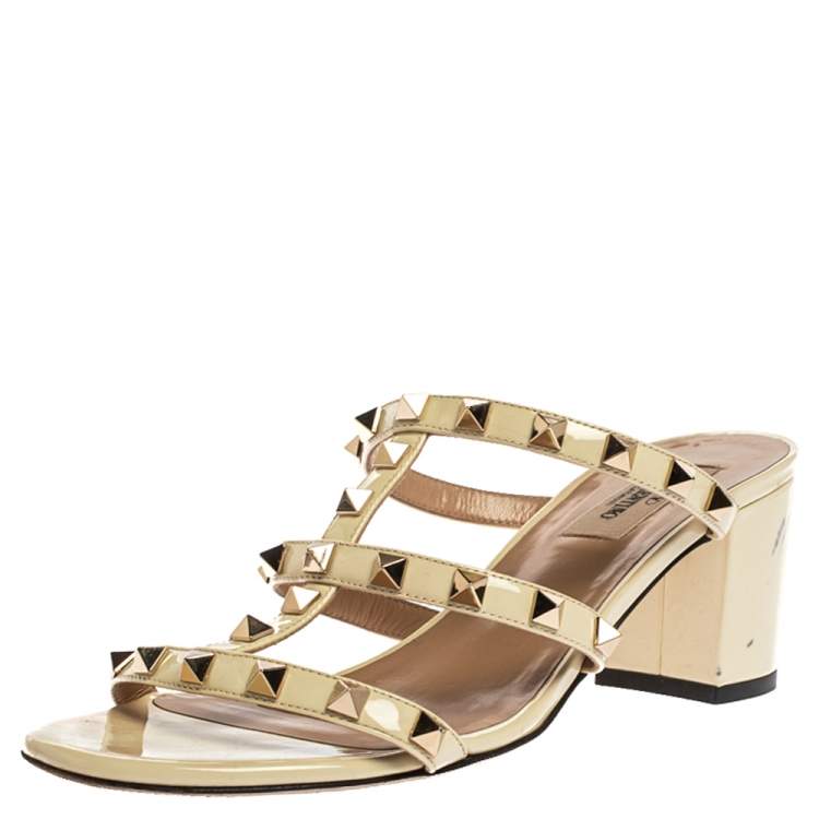 cream strappy sandals