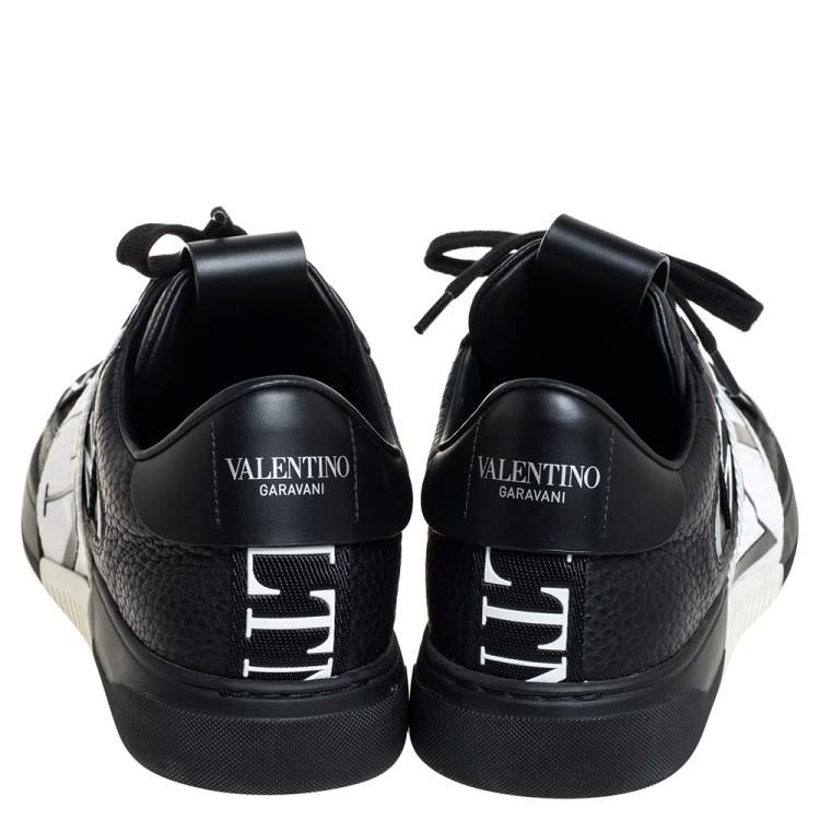 Pre Owned Valentino Black Suede And Leather VL7N Low Top Sneakers Size 38