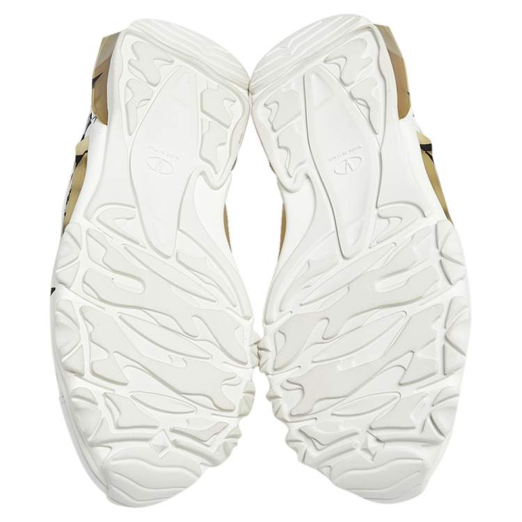 Pre Owned Valentino White Leather VLTN Chunky Sneakers Size 37.5