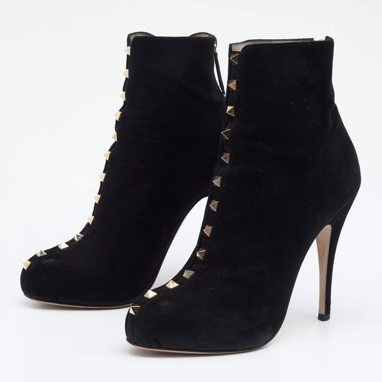 Lib Round Toe Chunky Heels Ankle High Platforms Tie Decorated Zipper Booties  - Beige in Sexy Boots - $73.57