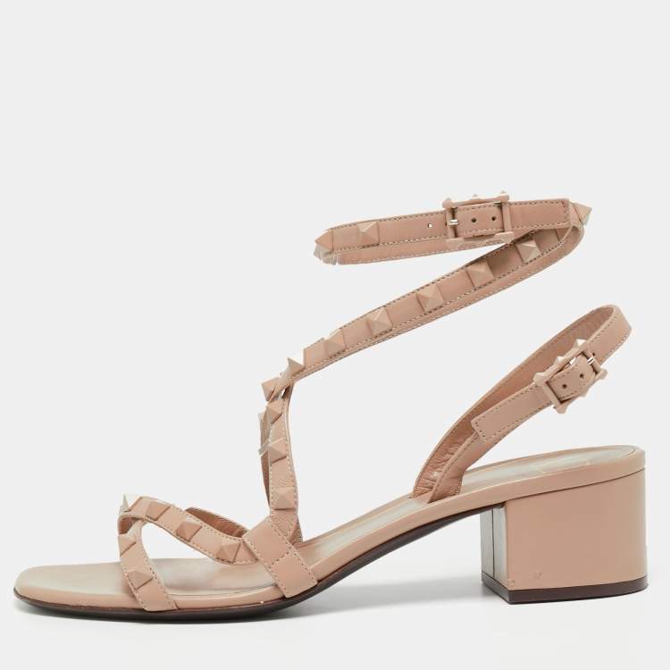 Valentino fashion rockstud block heel sandal