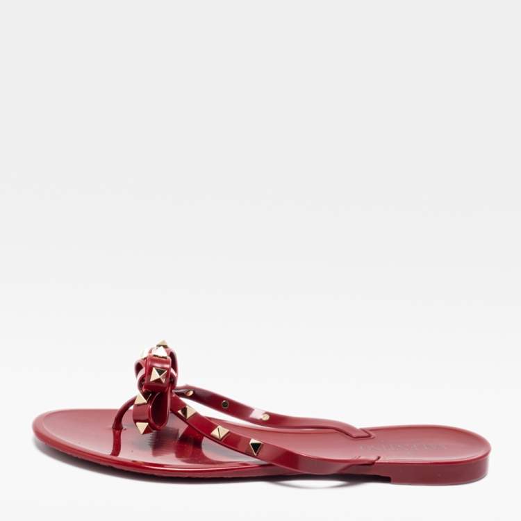 Jelly bow clearance rockstud thong