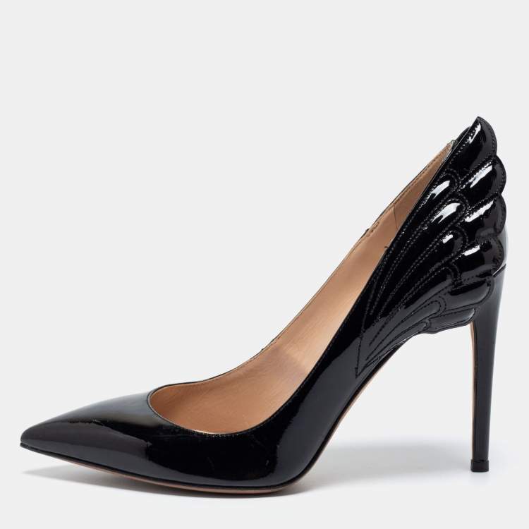 black patent leather pumps size 11