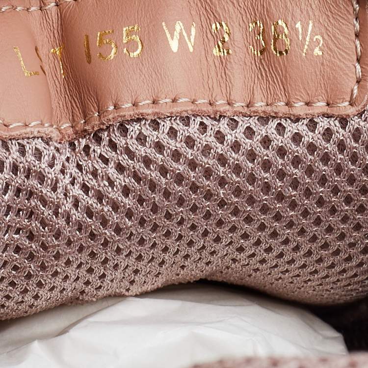 مملوكة مسبقًا Valentino Metallic Rose Gold Leather Bounce Sneakers Size 38.5