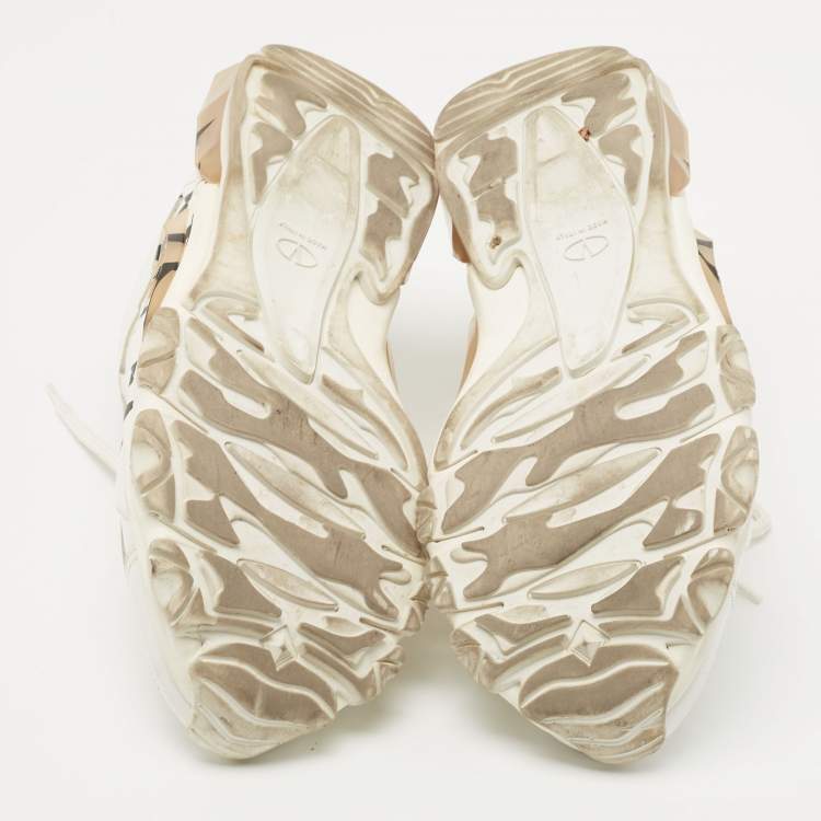 Pre Owned Valentino White Leather VLTN Lace Up Sneakers Size 38
