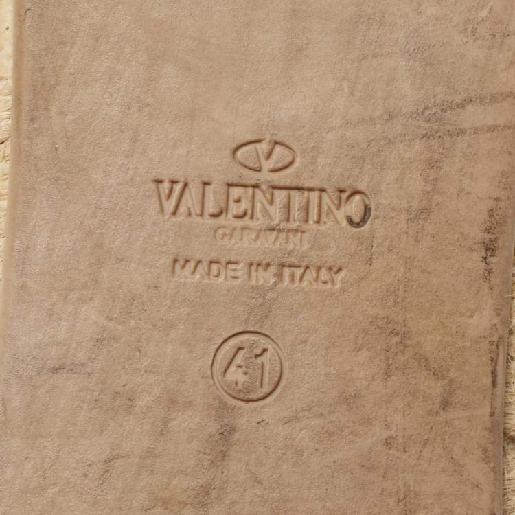 Pre Owned Valentino Black Lace Espadrille Flats Size 41