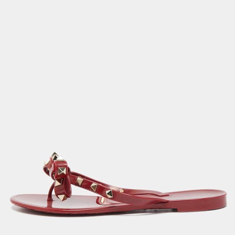 Jelly bow rockstud thong hotsell