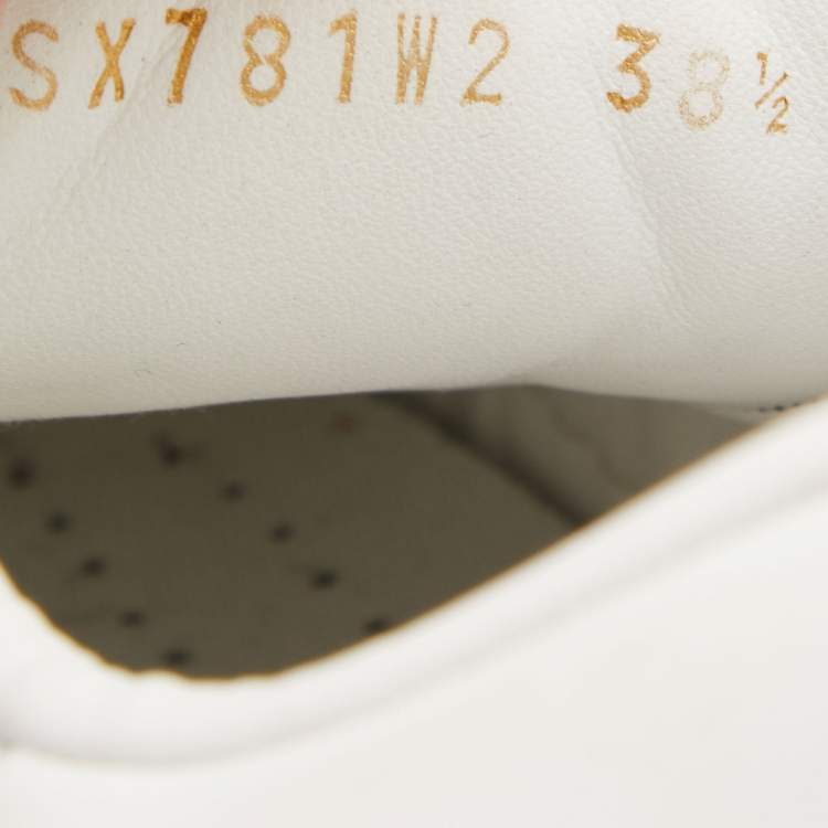 مملوكة مسبقًا Valentino White/Black Leather Open For A Change Rockstud Sneakers Size 38.5