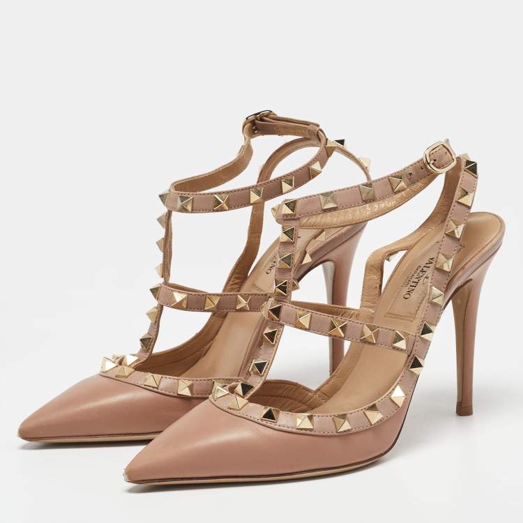Valentino Beige Leather Ankle Pumps Size 36 Valentino | TLC