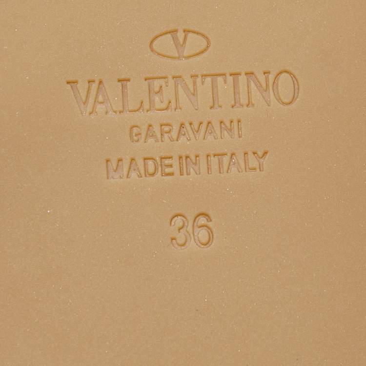 Pre Owned Valentino Beige Raffia Escape V logo Espadrille Flats Size 36