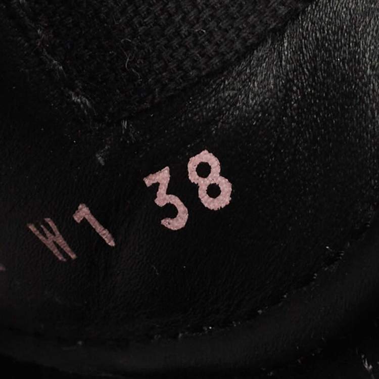Pre Owned Valentino Black Leather Rockstud Low Top Sneakers Size 38