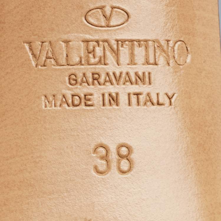 Pre Owned Valentino Blue Patent Roman Pointed Toe Slingback Pumps Size 38