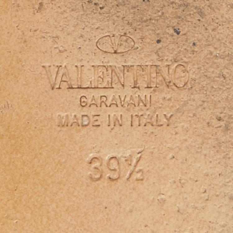 Pre Owned Valentino Pink Quilted Leather Rockstud Flat Slides Size 39.5