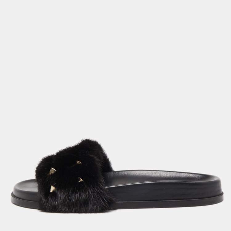 Valentino sales fur slides