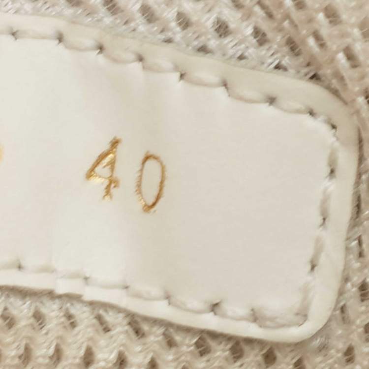 Pre Owned Valentino x Undercover White Leather Chain Rose Print Bounce Sneakers Size 40