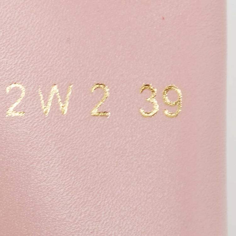 Pre Owned Valentino Light Pink/White Suede and Leather Fly Crew Low Top Sneakers Size 39
