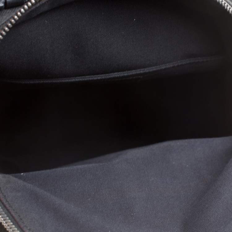 Pre Owned Valentino Black Canvas Embroidered Butterfly Backpack 