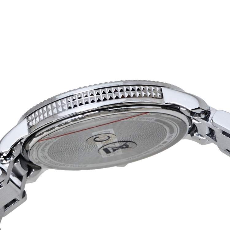 Pre Owned Valentino Black Stainless Steel V56 Women's Wristwatch 36 mm