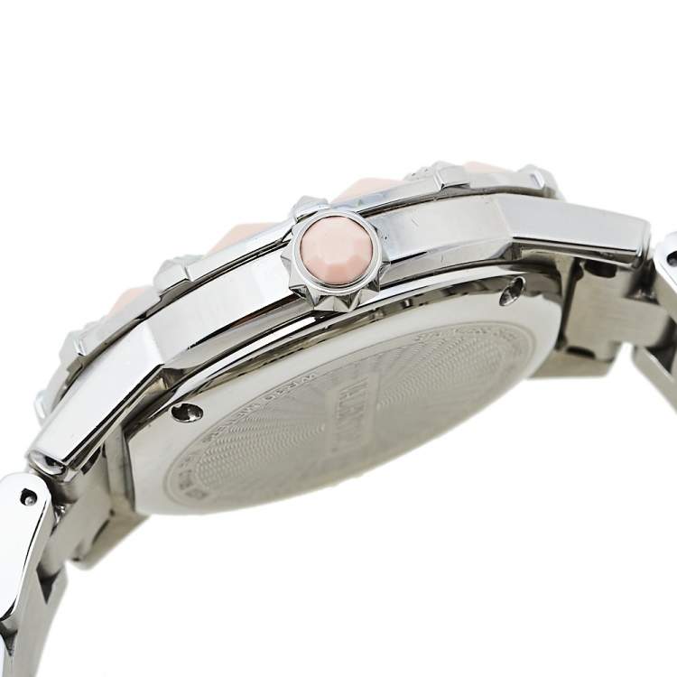 Pre Owned Valentino Pink Stainless Steel Coral Eden V54 Women's Wristwatch 38 mm